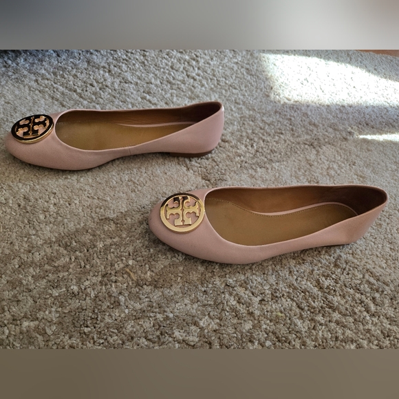 Tory Burch Benton 2 Ballet Flats Sea Shell Pink Size 7.5 - Picture 3 of 11